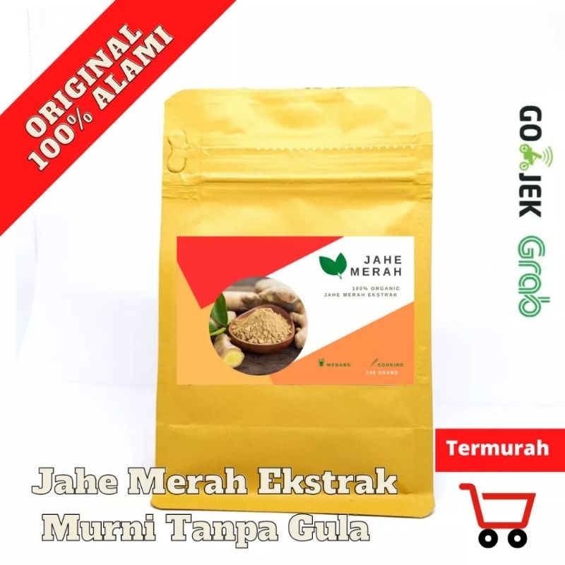 

Jahe Merah Ekstrak Bubuk Murni Tanpa Gula Original Organik 100%