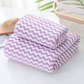 # HJ #  HANDUK MANDI MICROFIBER ZIG ZAG 70x140cm TOWEL SERAP AIR LIFE JOY NATURAL / HANDUK MANDI DEWASA 70 X 140 CM TOWEL / HANDUK MANDI ZIG - ZAG UKURAN STANDAR DEWASA