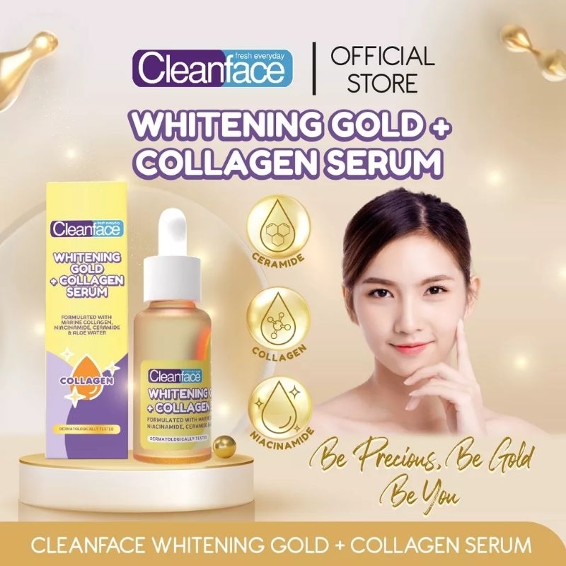 CLEANFACE WHITENING GOLD+COLLAGEN SERUM