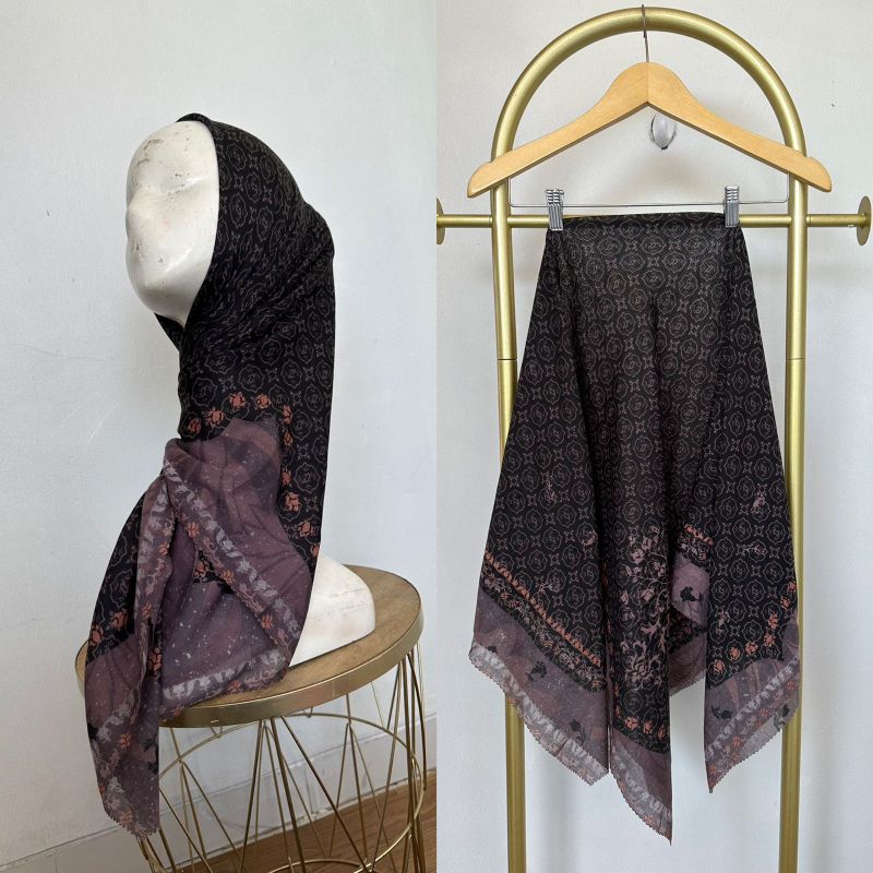 Afrahijab/ Segi Empat Voal Motif 059