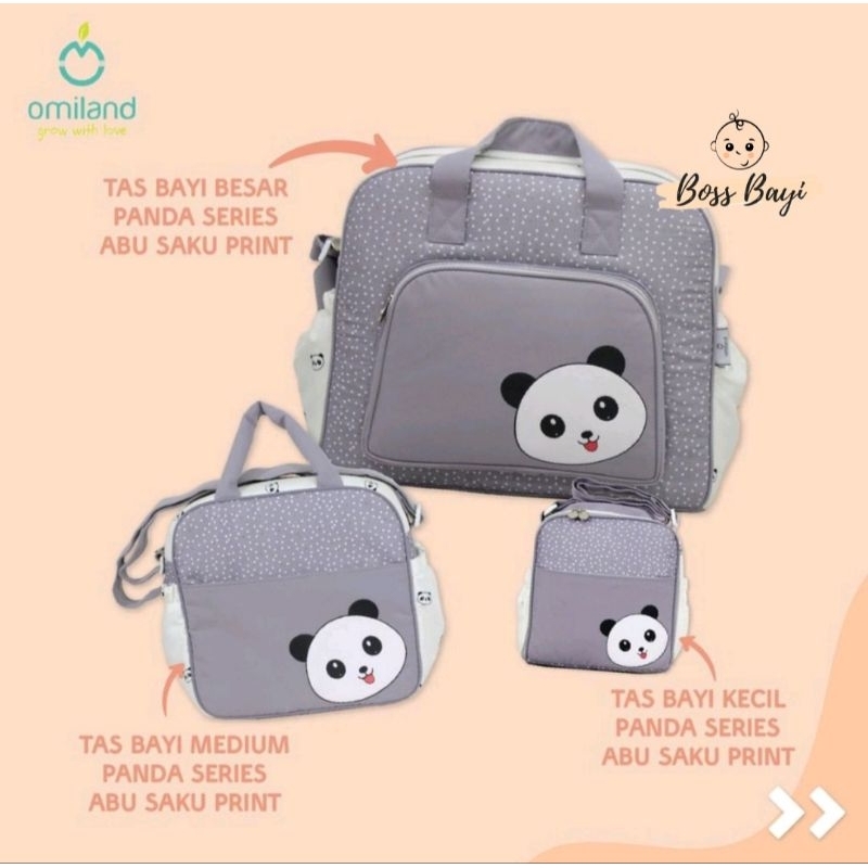 OMILAND - Tas Bayi / Diaper Bag Baby Alpaca &amp; Panda Series (Kecil | Medium | Besar)