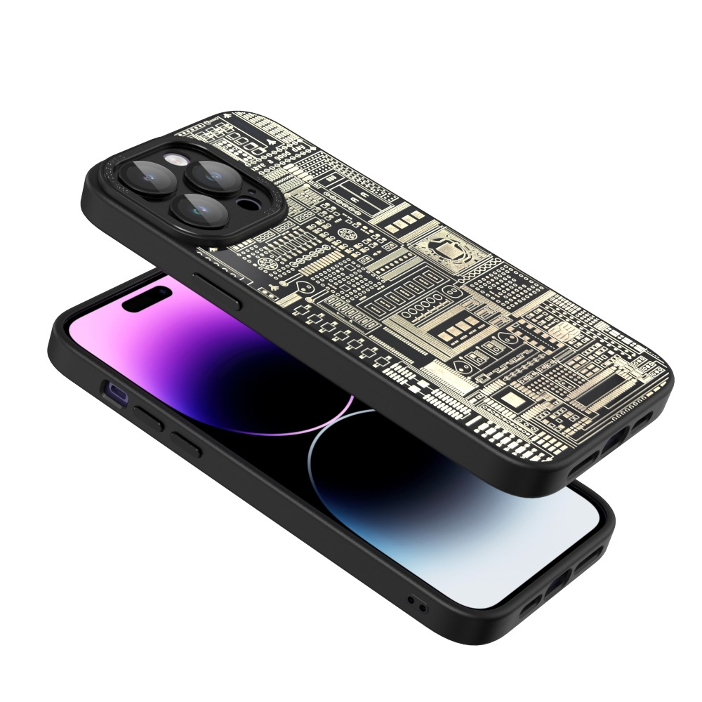 Circuit Board Pattern Phone Case For Iphone 14 Pro Max 14+ Plus 14 Pro 14 Sense Of Technology Design