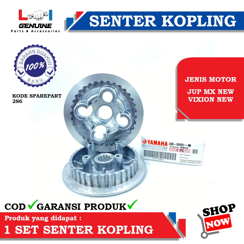 -LOI- RUMAH KOPLING ASSY SENTER KOPLING SET LAWAN KAKI 4 JUPITER MX NEW VIXION NEW 2S6