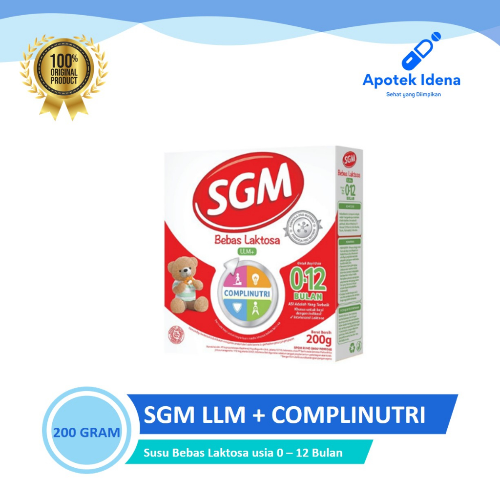 

SGM LLM+ Bebas Lactosa 200 GR Susu Formula Bebas Lactosa Untuk Bayi Usia ( 0 - 12 Bulan )