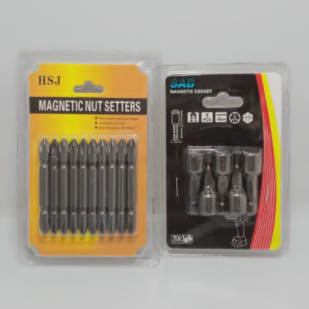 Terlariss !! Mata Sok Roofing 1 Pak 5 Pcs  & 1 Pak Isi 10 Pcs Mata Obeng Magnet / Mata Obeng Bor Mag