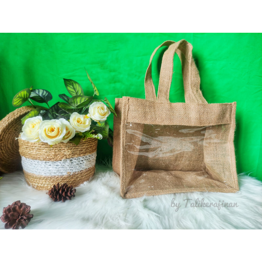 

TAS GONI JUTE TAS HAMPERS MIKA ULTAH TAS SOUVENIR GOODIE BAG