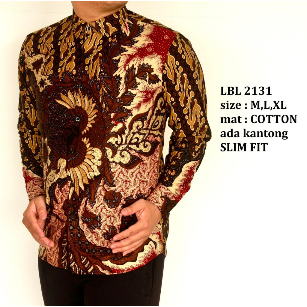 KEMEJA BATIK PRIA SLIM FIT BAJU BATIK PRIA SLIM FIT PREMIUM LBL2131