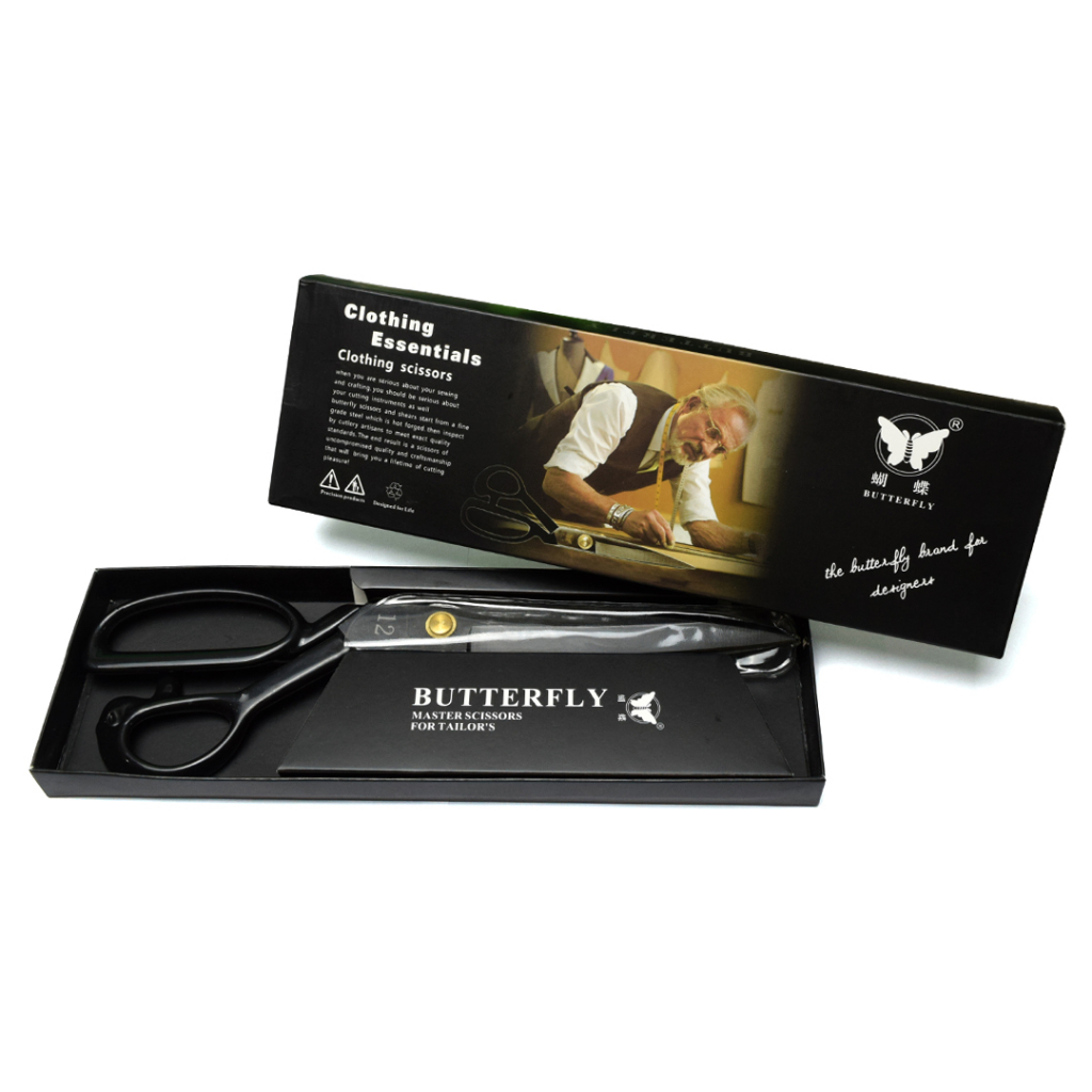 

Gunting Potong Bahan Kain - Tailor Scissors BUTTERFLY 12" Professional