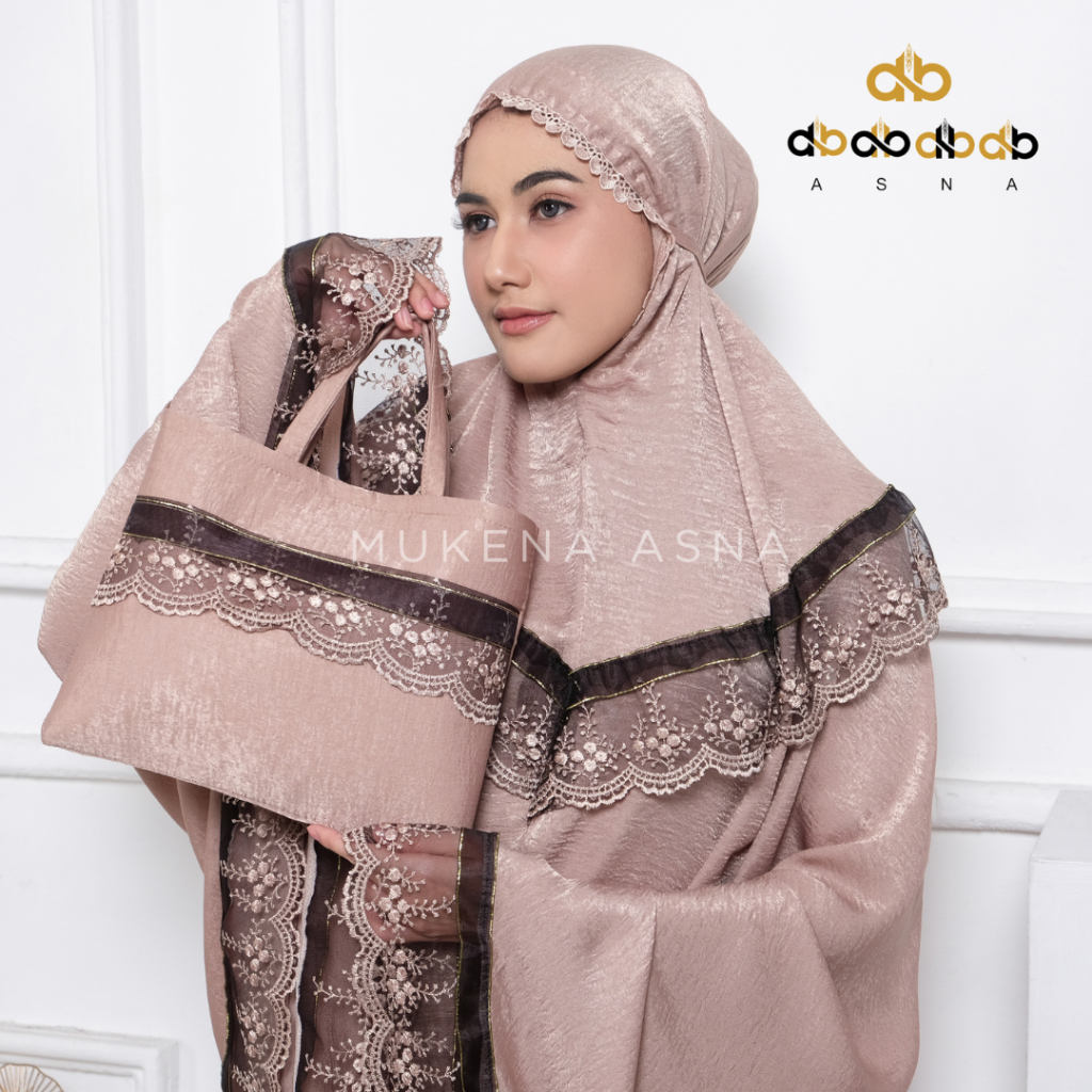 ASNA-Mukena Mukenah Dewasa Santorini Premium Series Alishba