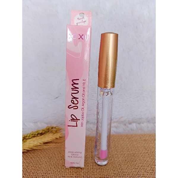 ✿ELYSABETHME✿ XI XIU lip serum moisturezing gloosy pink natural pencerah bibir