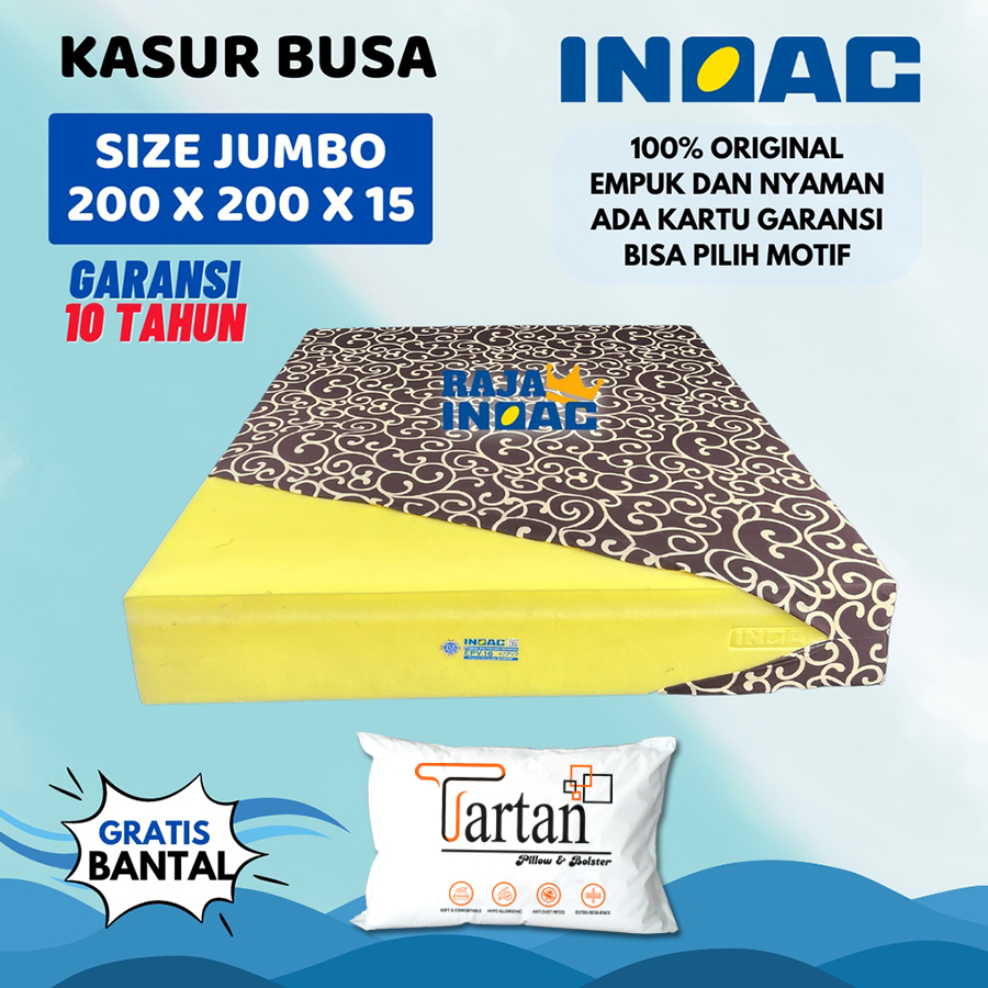 [200x200x15] Kasur Busa INOAC Original Jumbo Ukuran 200x200x15 cm Garansi 10 Tahun Empuk Awet Tahan Kempes