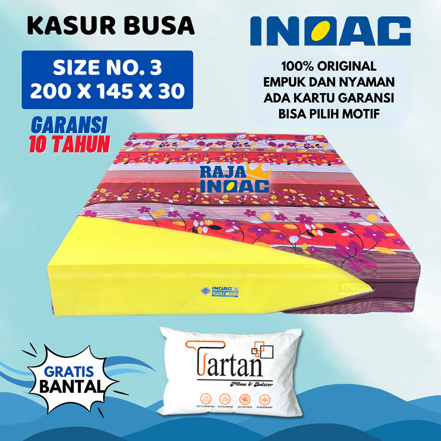 [200x145x30] Kasur Busa INOAC Original Garansi 10 Tahun Ukuran NO 3 - EPV Density 16