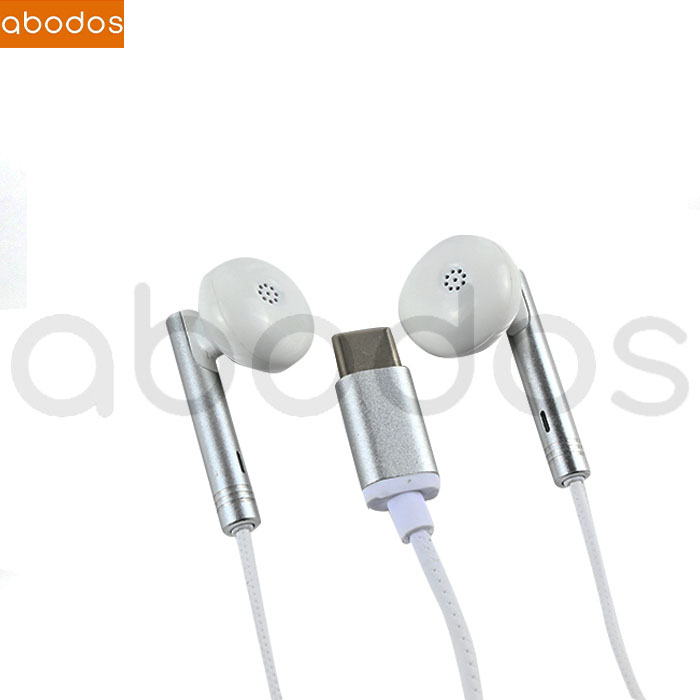 Abodos Earphone Hi-Fi Handset Logam Type Colokan Type-C