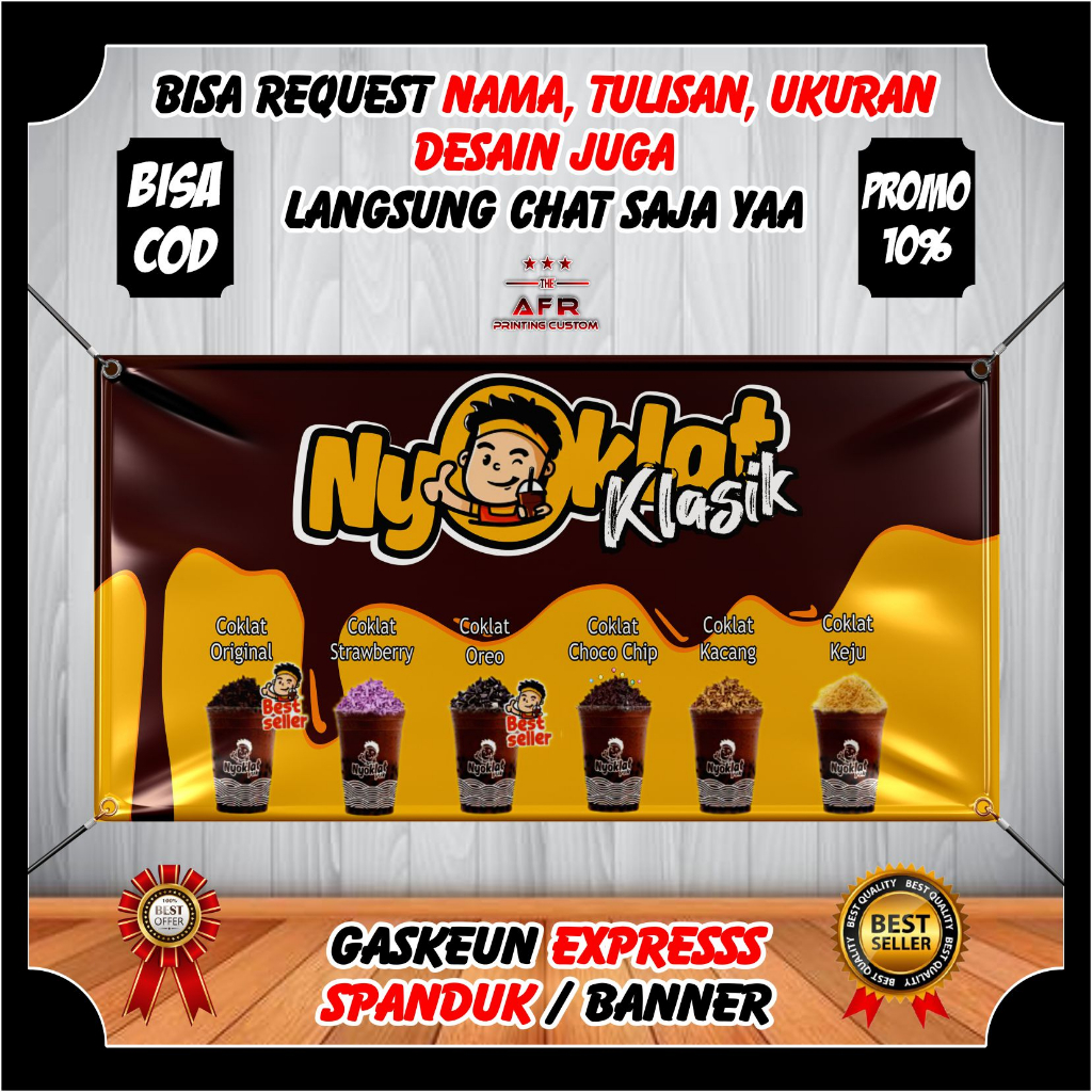 Spanduk Banner Jualan Minuman Es Coklat Viral Kekinian Masa Kini Banner Bener Jualan Minuman Es Cokl
