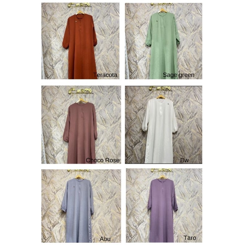 Yura Dress gamis semi abaya crinkle airflow