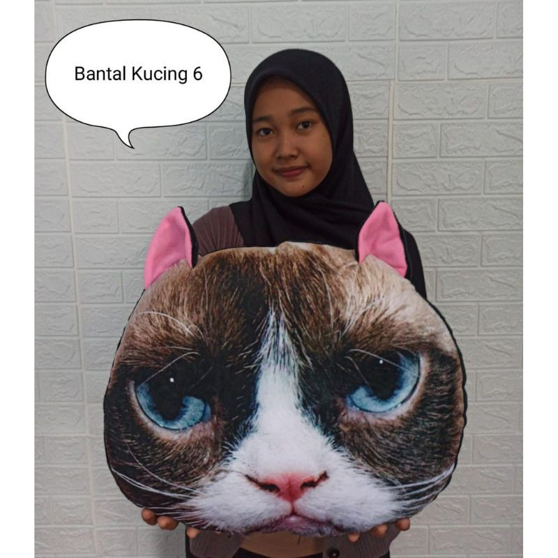 Bantal Kucing, Bantal Kepala Kucing, Cat Cushion ukuran Jumbo