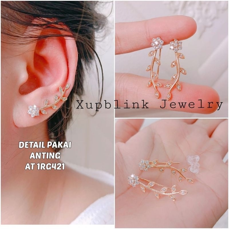 Anting Tusuk Titanium Ayra Permata Anti Karat Anting Xupblink Jewelry