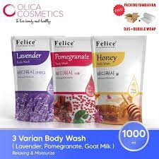 Felice Sabun cair /felice Bodywash/sabun susu kambing 1000ml Original