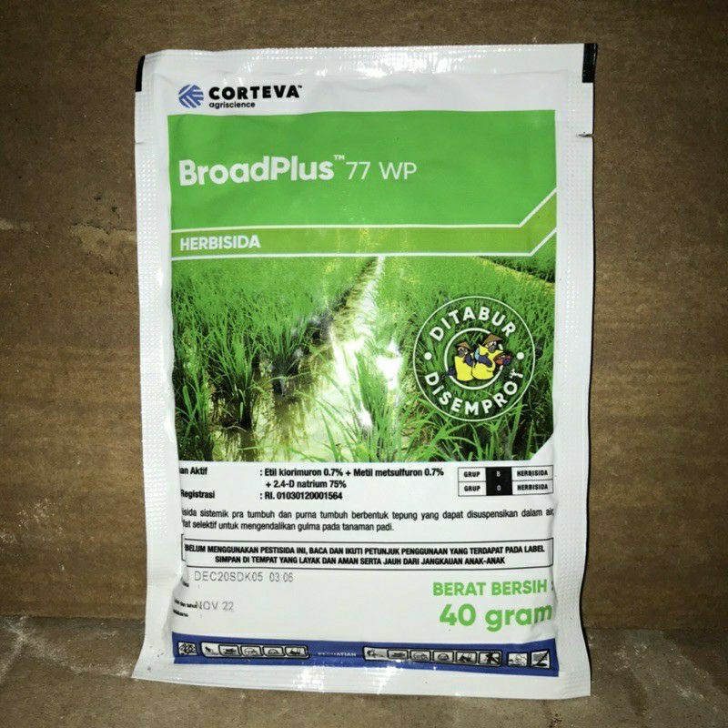 herbisida broadplus 77wp isi 40gram