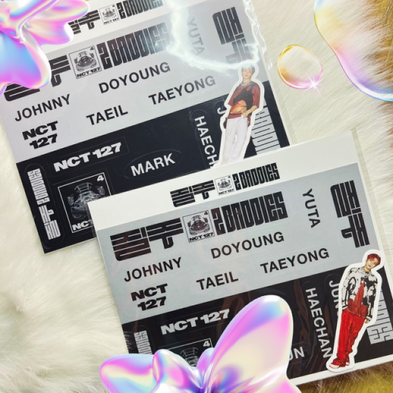 (OFFICIAL) MARK/HAECHAN NCT 127 2Baddies Luggage Sticker MINUS PHOTOCARD