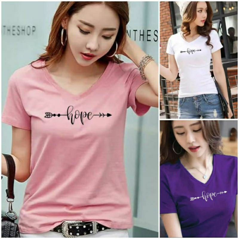 KAOS CASUAL WANITA BANYAK WARNA DAN MOTIF