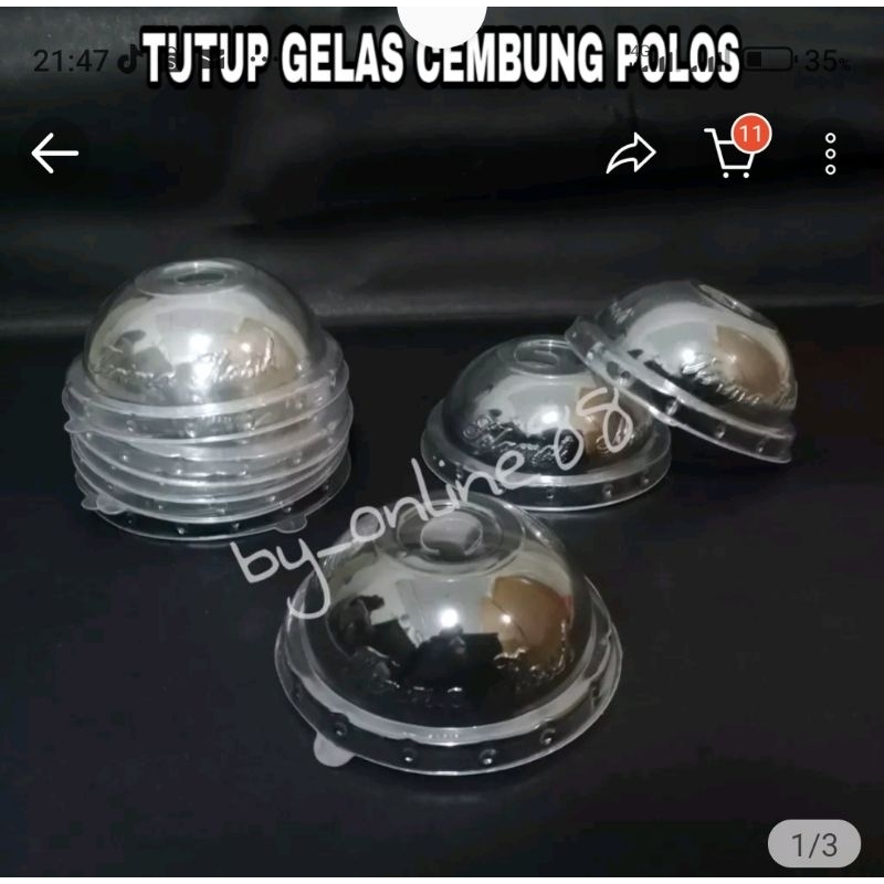 Tutup Cembung bibir kecil diameter 91ml  (Bintang) / Tutup Gelas Cembung bibir kecil 8-16oz ( Starin