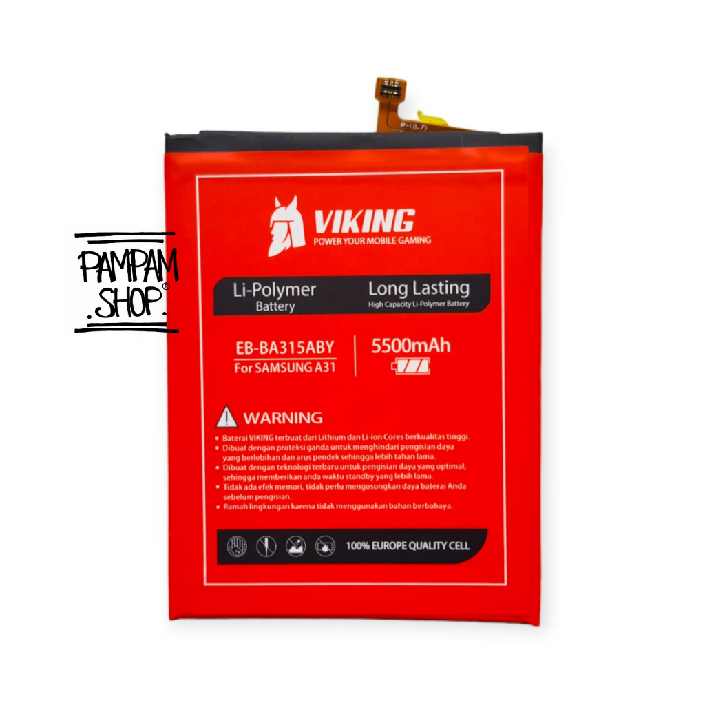 Baterai VIKING Double Power Original Samsung Galaxy A31 A32 4G EB-BA315ABY A315 A325 Batre Batrai Battery HP Handphone SM-A315F SM-A325F Ori