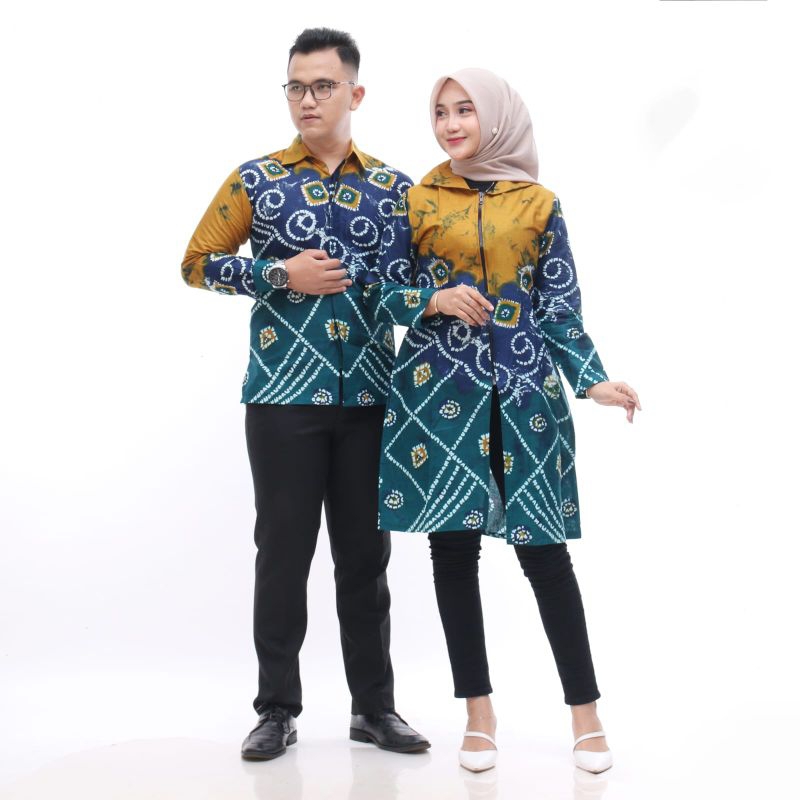 Tunik Atasan Batik Wanita motif Sasirangan Jumbo size M-4L