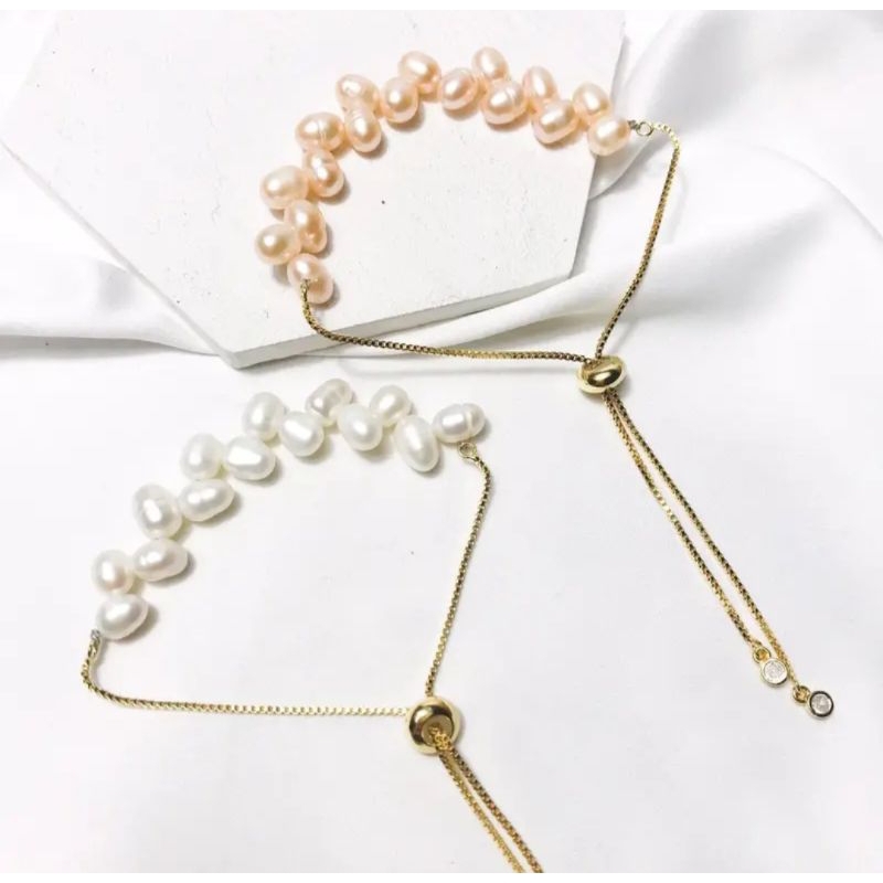 gelang serut mutiara tawar asli lombok || gelang mutiara lombok