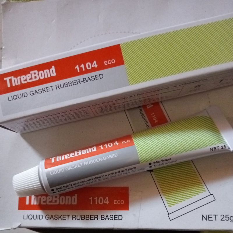 

Lem THREEBOND 1104 ECO 25 gram Gasket Packing Treebond Tribon Trebon Paking Rubber-Based [SATUAN]