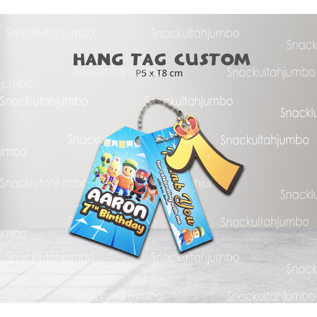 Hang Tag Ulang Tahun Anak Custom | Tag Label Hampers | Tag Birthday