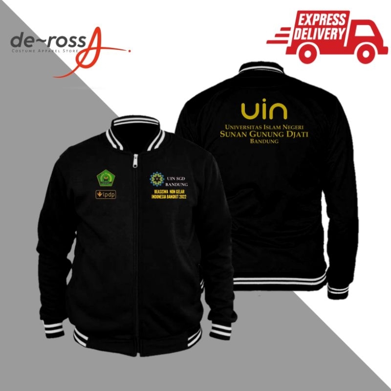 Jaket Versity UIN Bandung - cotton fleece tebal full Bordir