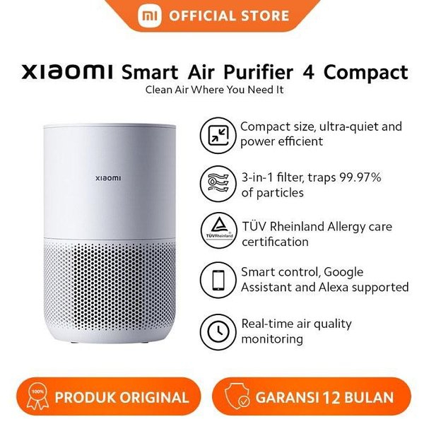 Air Purifier 4 Compact - Penjernih Udara - Garansi Resmi 1 Tahun Indonesia