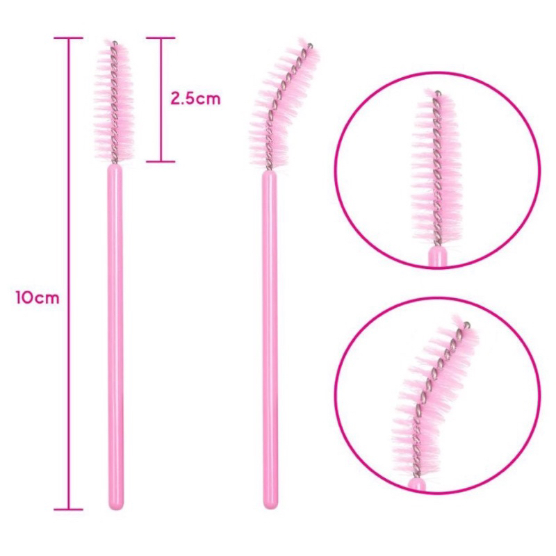 DEALSHOP21 | Sisir Kuas Maskara Spoolie Brush Mascara Wand Sikat Eyelash Extention Bulu Mata Alis Eyebrow Make Up