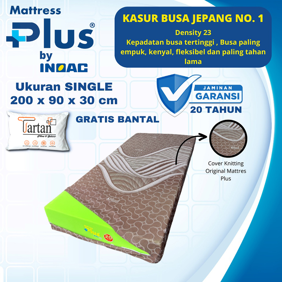 [200x90x30] Kasur Busa INOAC Mattress Plus Ukuran Single Tebal 30 cm Garansi 20 Tahun Tahan Lama - C