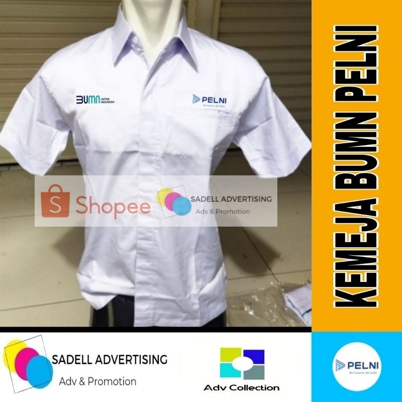 Kemeja PELNI BUMN Seragam BUMN PT PELNI Putih Lengan Pendek Pria Terbaru