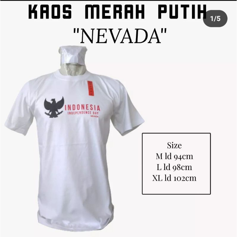 Kaos Dewasa Nevada Merah Putih