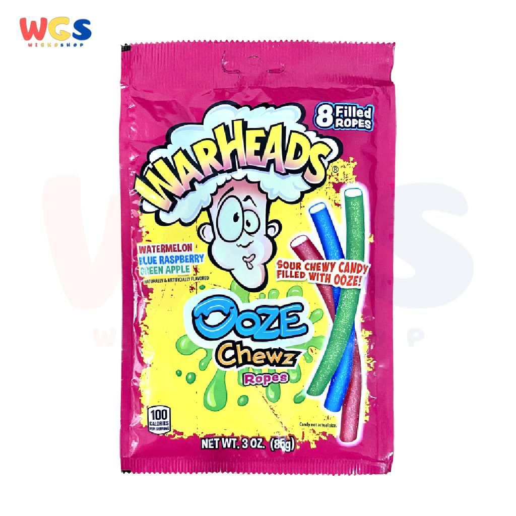 Warheads Sour Chewy Candy Filled With Ooze Fruit Flavor 8 Filled 85g