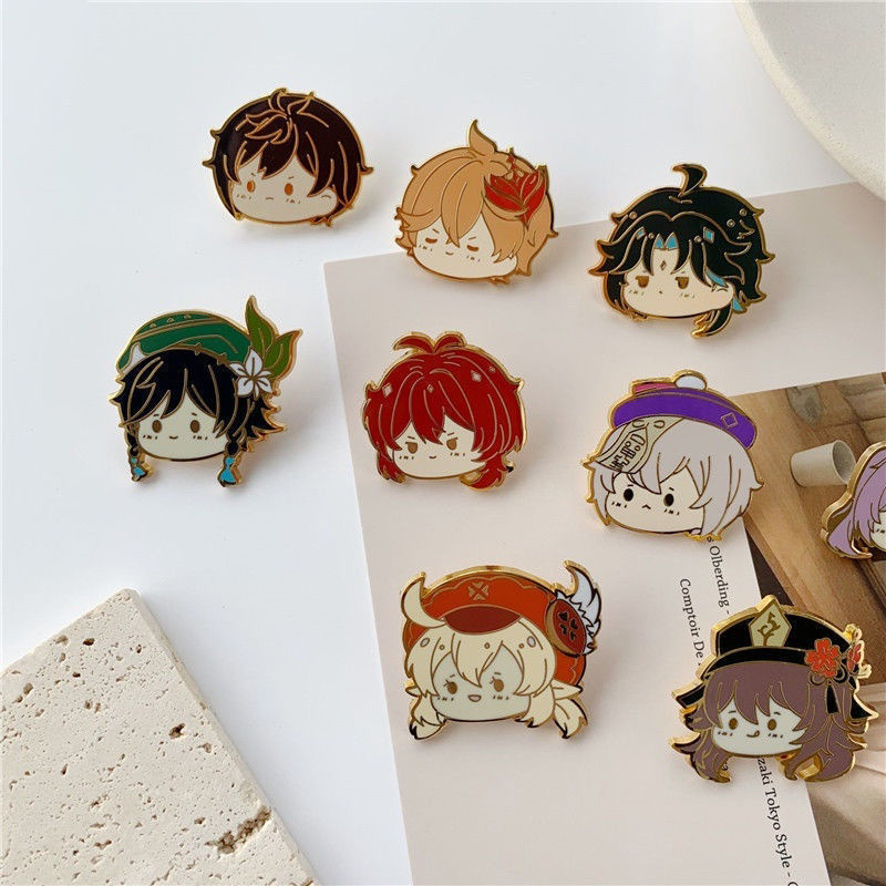 GI012 – Brooch Bros Pin Enamel Character Karakter Genshin Impact