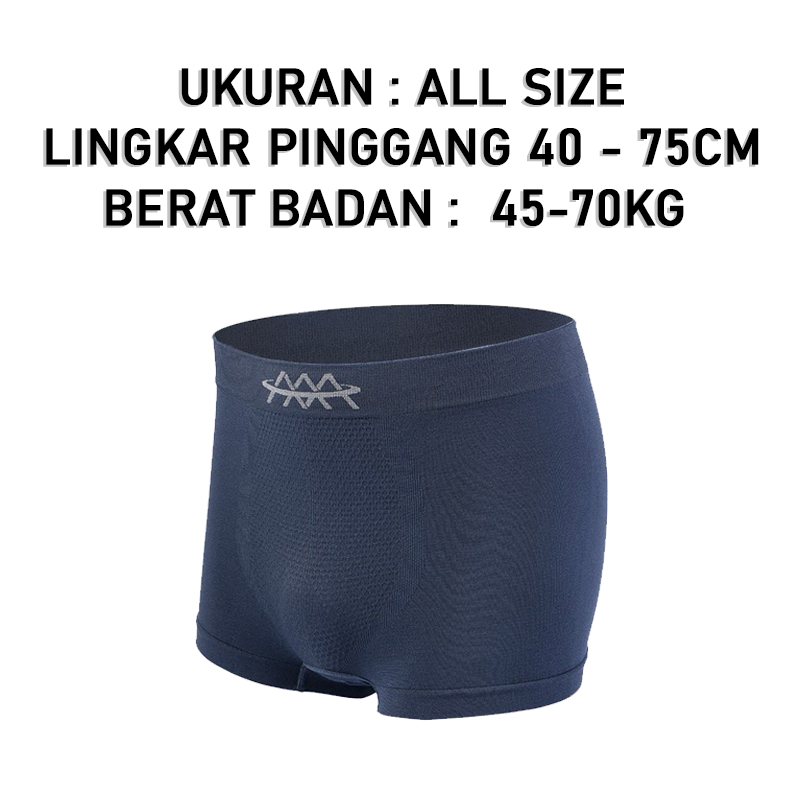 3SP | UWR123 Boxer Celana Dalam Pria Isi 3 Free Box Pakaian Dalam Pria Dewasa