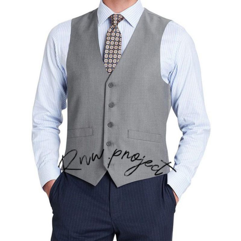 Rompi Jas vest formal pria abu abu