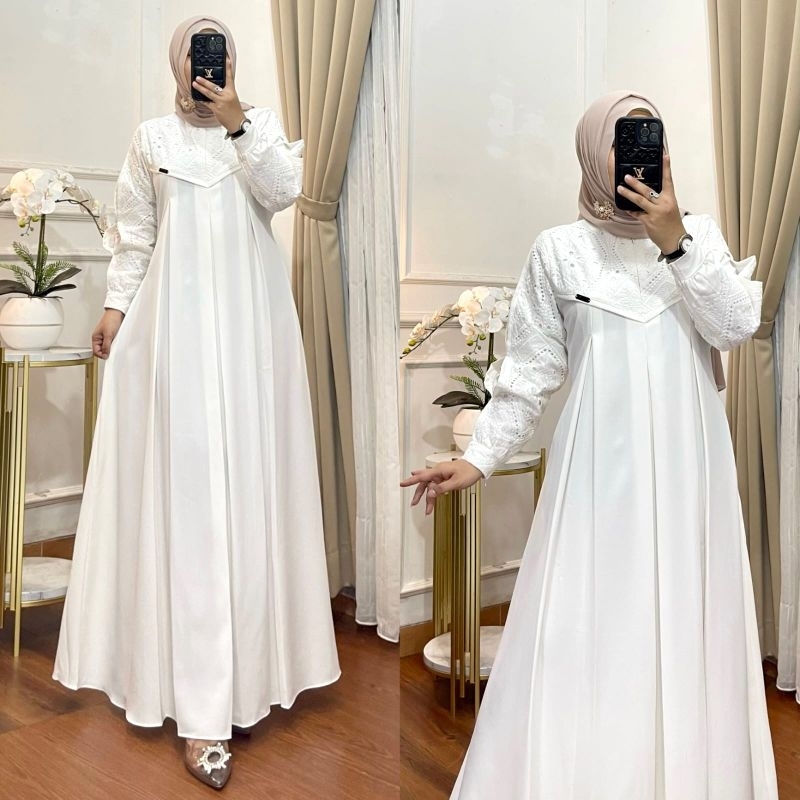 Gamis Almayra Bordir Kekinian Original Butik