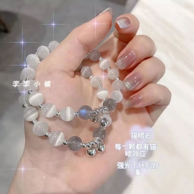 FerenHongXia Gelang Fashion Wanit perhiasan Paduan Manik Manik Bell Lonceng Kristal