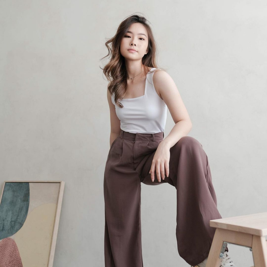 DALLAS LOOSE PANTS KOREA - CELANA PANJANG WANITA KARGO - CELANA CULLOTES  WARNA PASTEL - FLOWY PANTS - CELANA KERJA WANITA - CELANA BAHAN - FORMAL PANTS - HADIAH / KADO ULTAH CEWEK