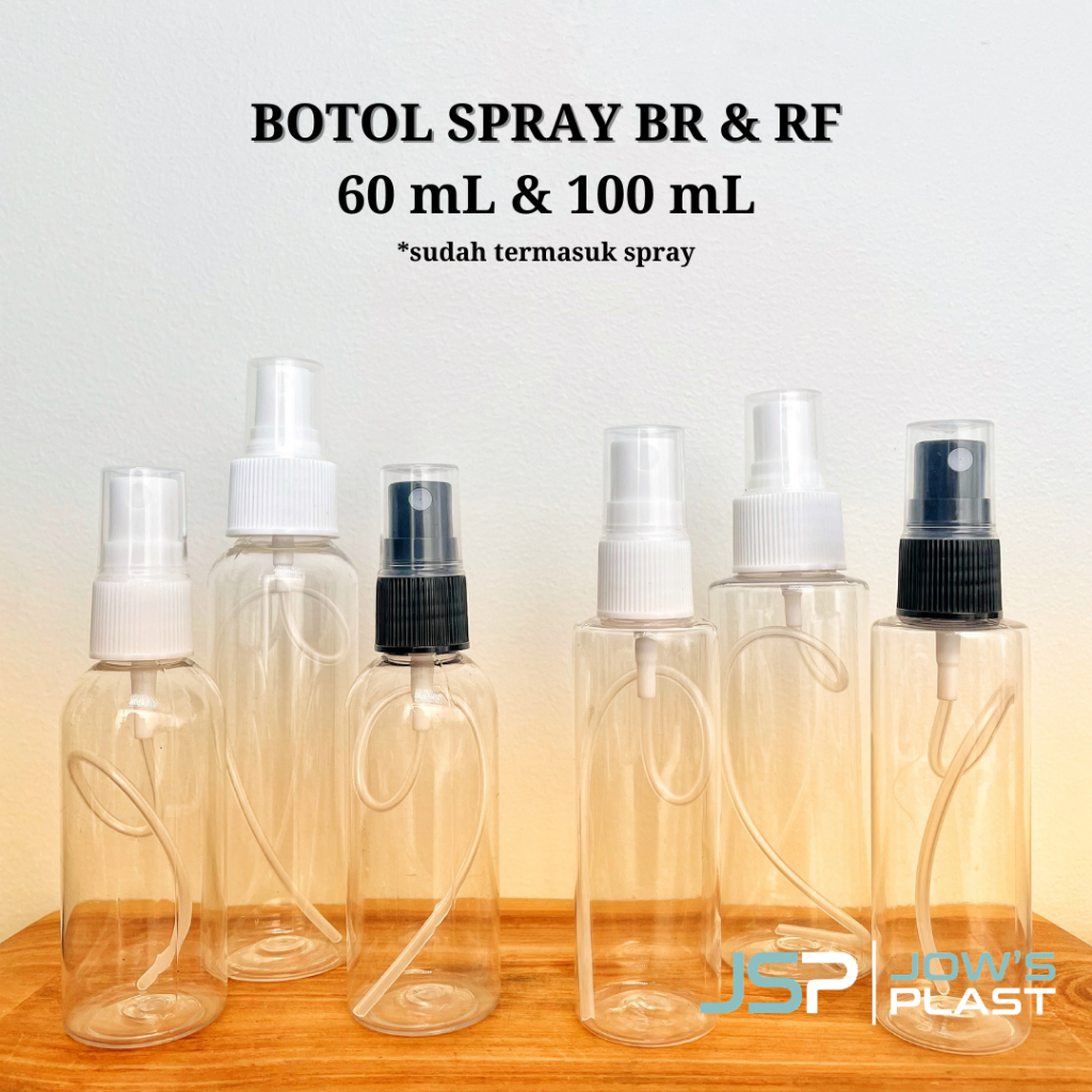 Botol Spray BR dan RF 60 dan 100 mL | Botol Spray BR 60 mL | Botol Spray RF 60 mL | Botol Sprai RF 100 mL | Botol Sprai RF 100 mL