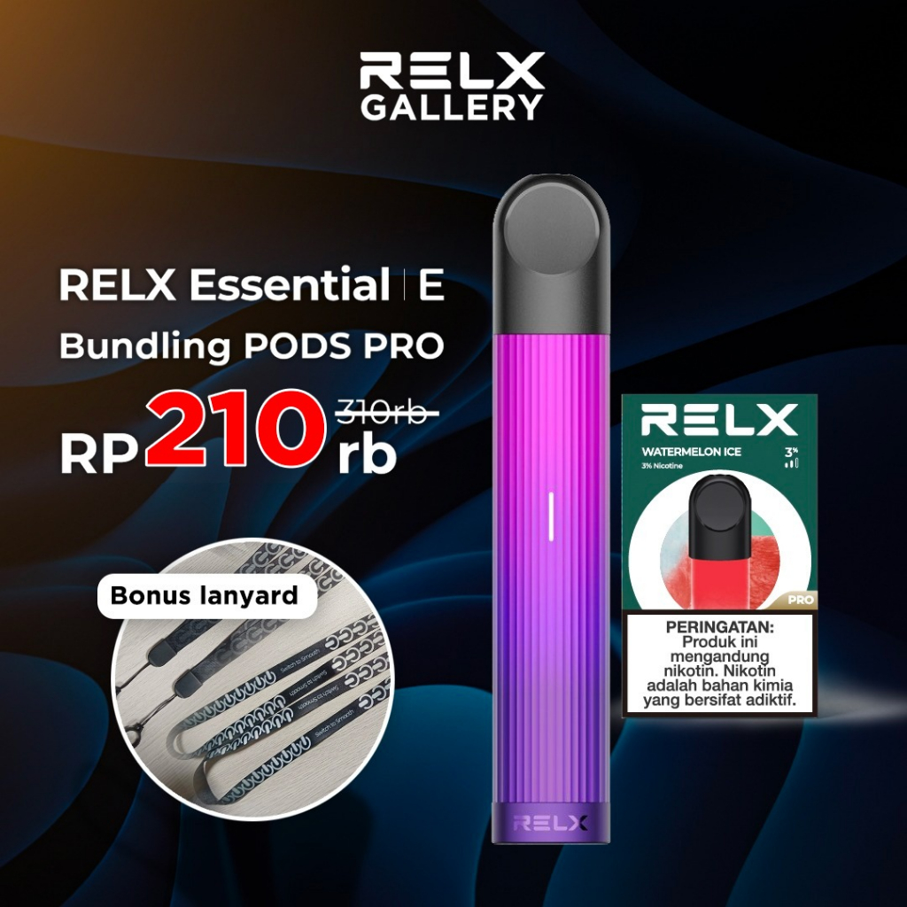 Relx Essential Bundling Neon Purple / Starter Pack Siap Pakai