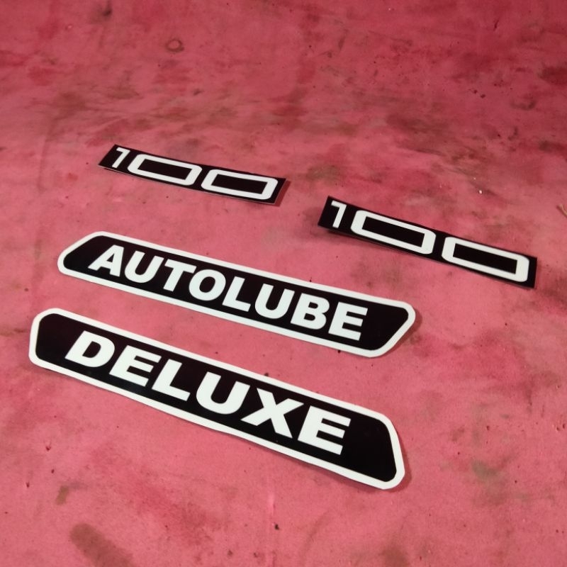 stiker tutup aki side box filter yamaha l2g deluxe autolube 100 jadul vintage antik lawas kuno rare 