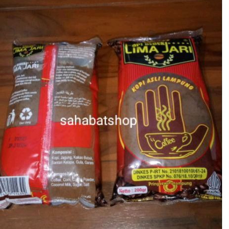 

kopi bubuk cap lima jari asli lampung 200gram