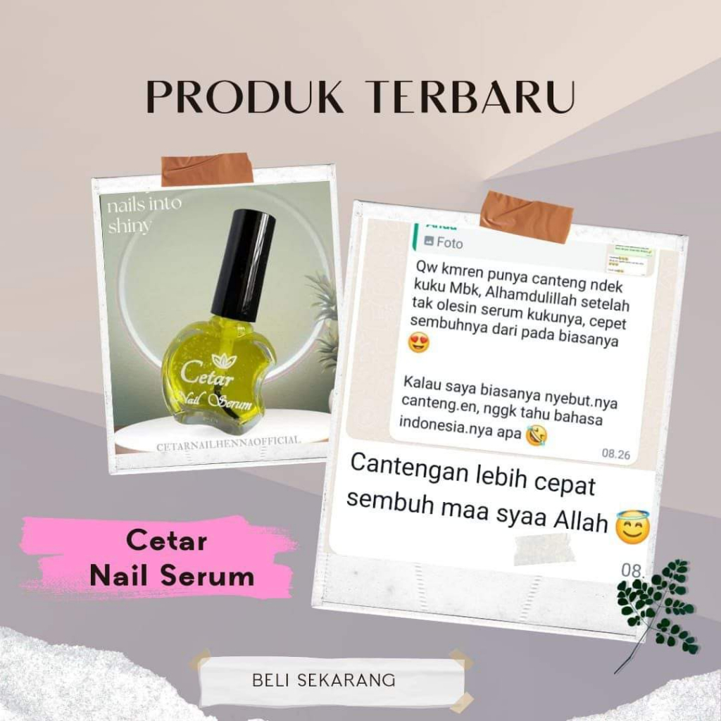 SERUM KUKU / CETAR NAIL SERUM / VITAMIN KUKU / SERUM KUKU CETAR / OBAT CANTENGAN