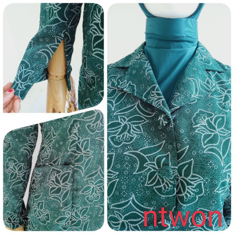 Batik PKK Hijau Tosca Premium